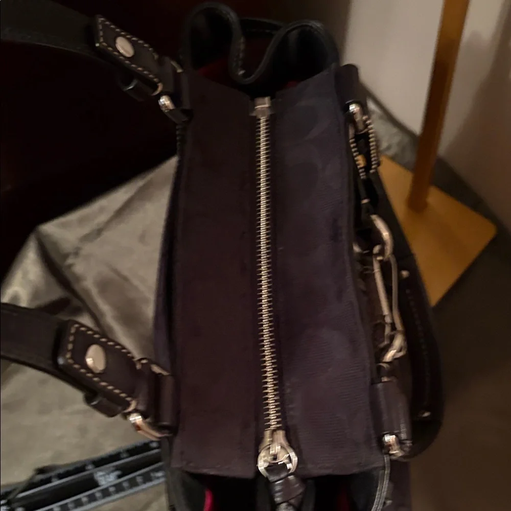 Coach Hampton signature canvas/python/leather carryall E0951-F13993 and wristlet